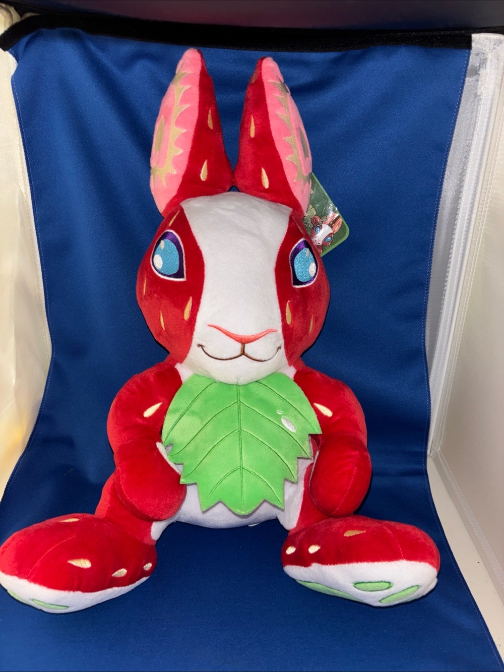 Fauna Fruits Strawbunny Plush NWT by AsherBee 15” Red Strawberry Bunny Rabbit